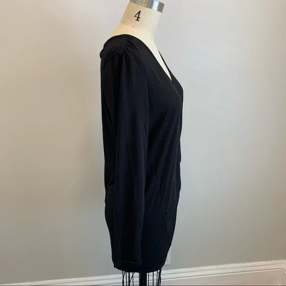GapFit Long Sleeve Tunic w/Drawstring Side BLACK - Picture 5 of 11